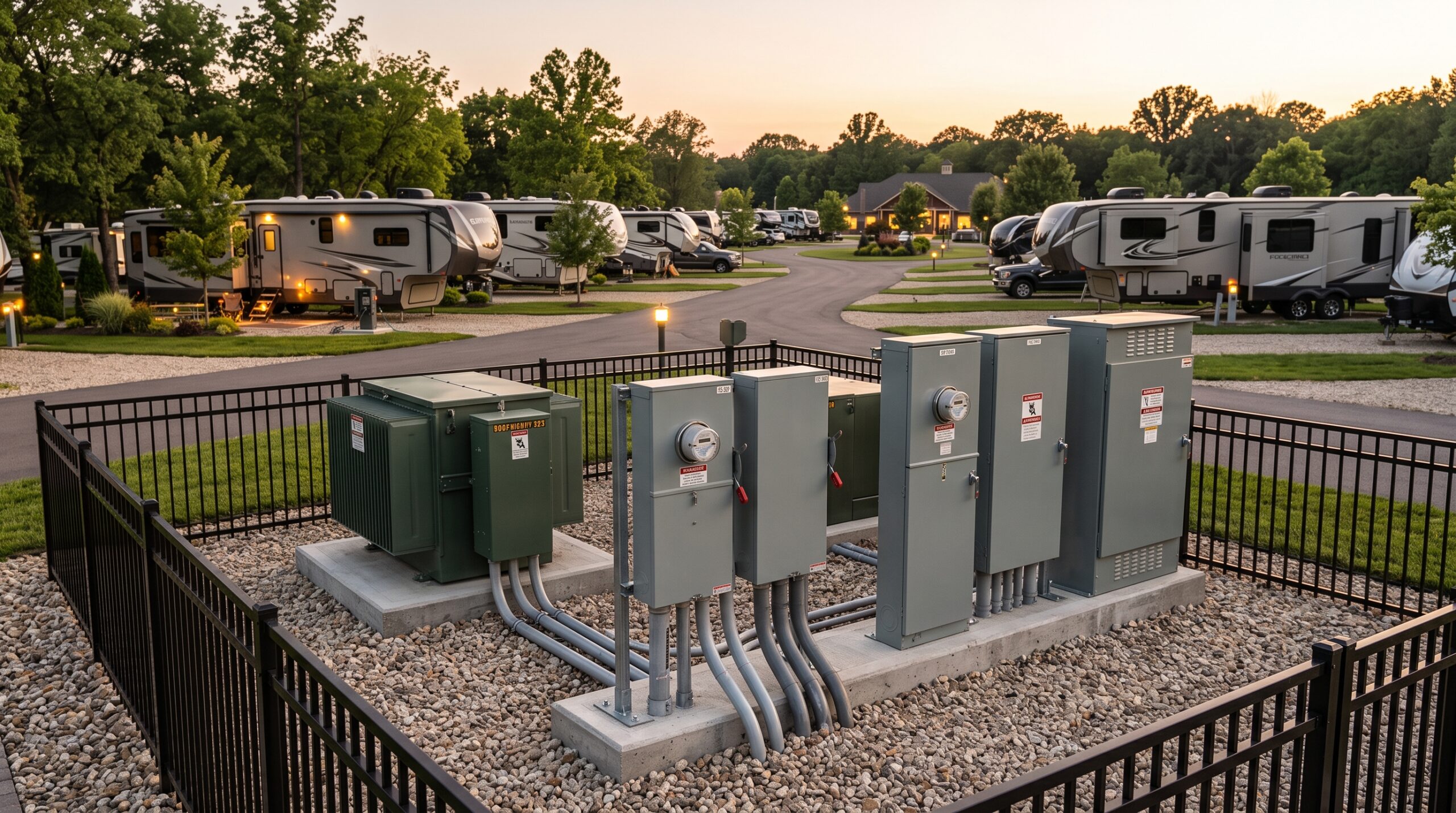 RV park electrical infrastructure
